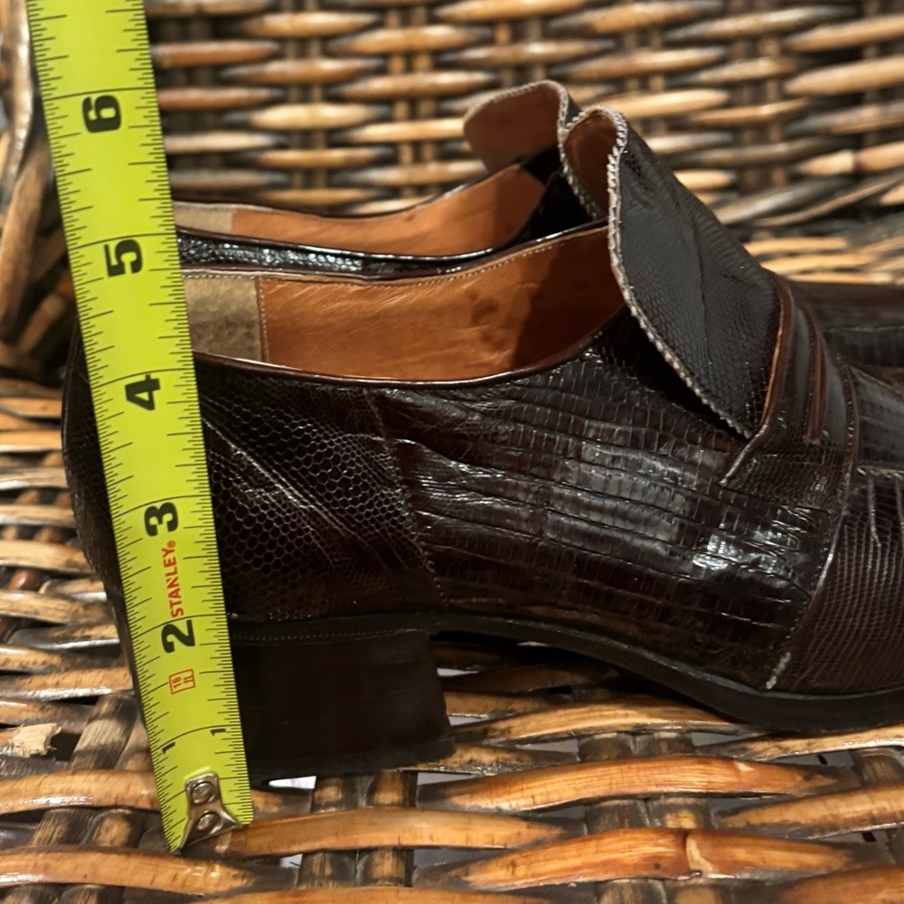 Fratelli Exclusive Made in Italy Textured Loafers in Rich Brown size 7 - Picture 9 of 12